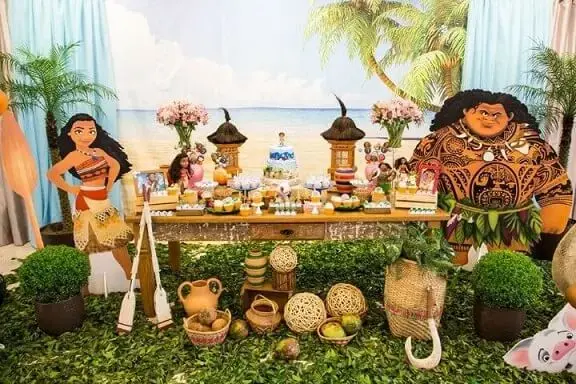 ideias de decoração moana adulta simples e elegante