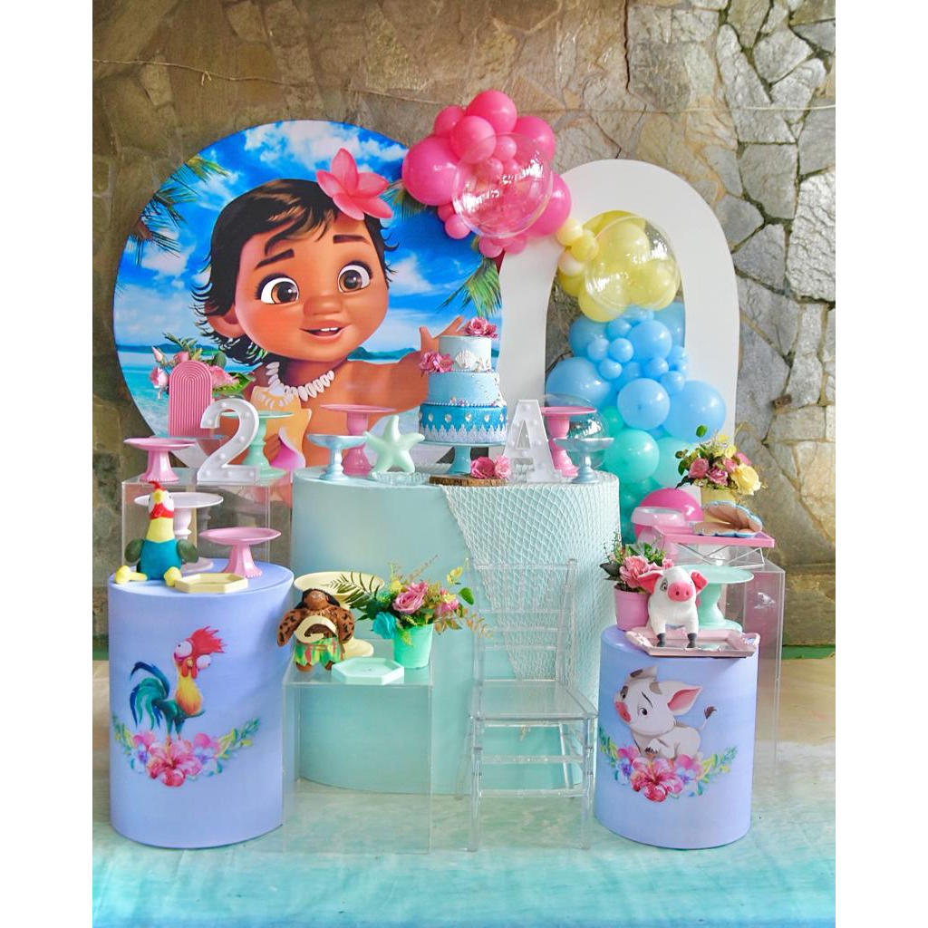 cores para festa moana baby