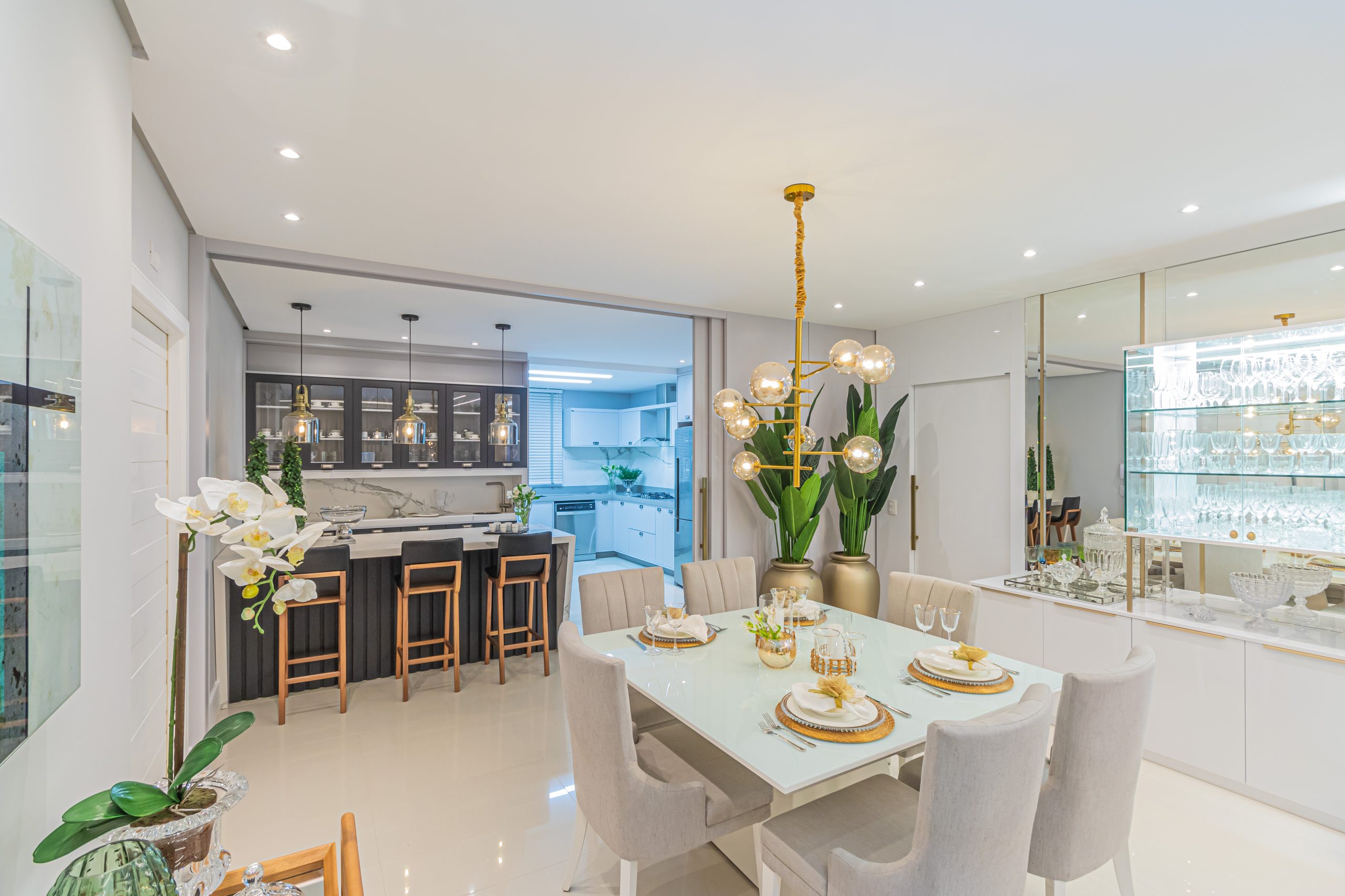 decoração moderna apartamento pequeno vs grande