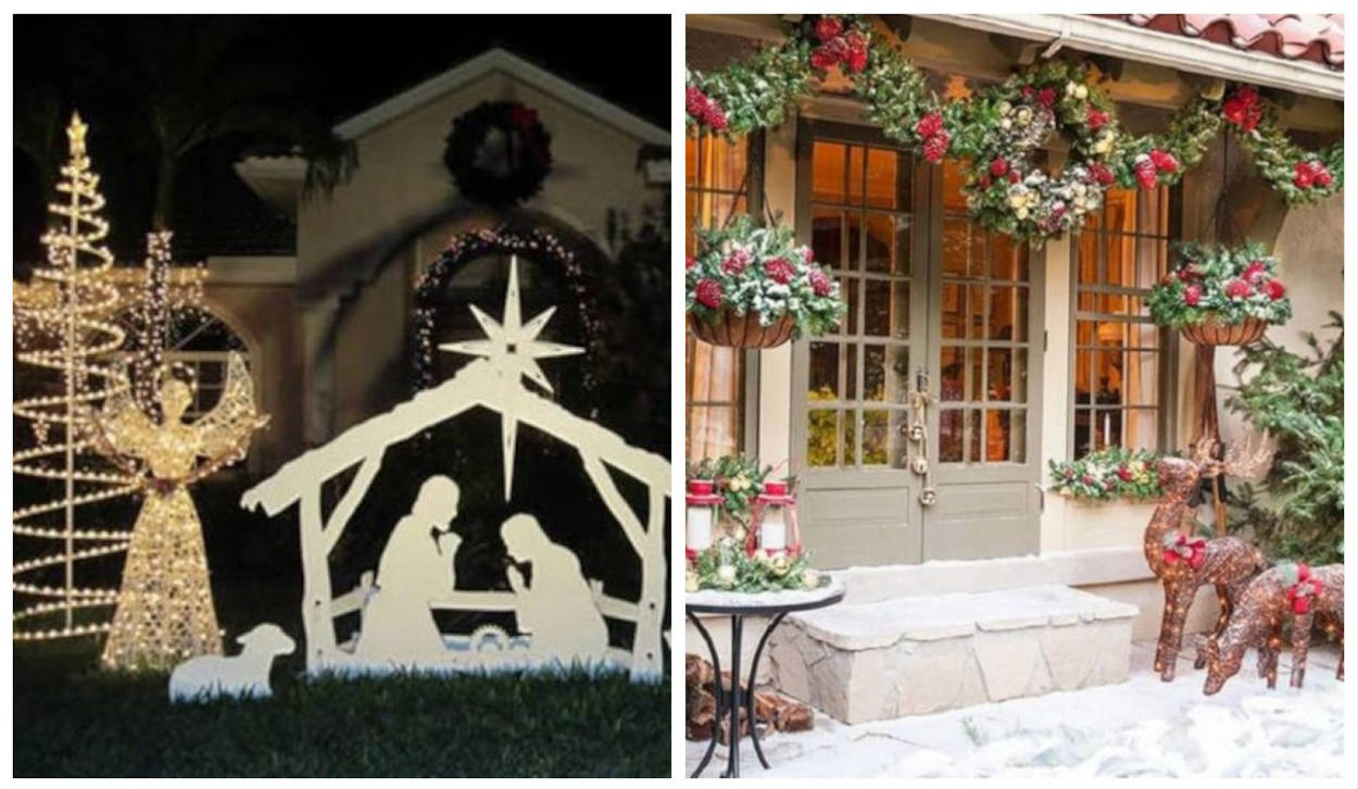 ideias criativas decoração natal exterior