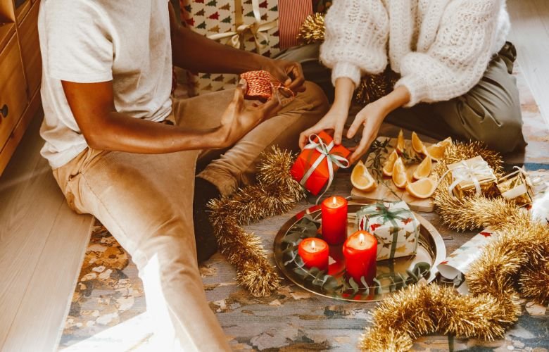 decoração de natal com materiais reciclados
