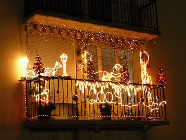 ideias criativas decoracao natal varanda apartamento rede protecao