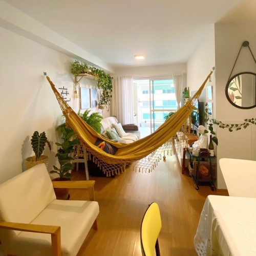 ideias criativas decoracao natal varanda apartamento rede protecao