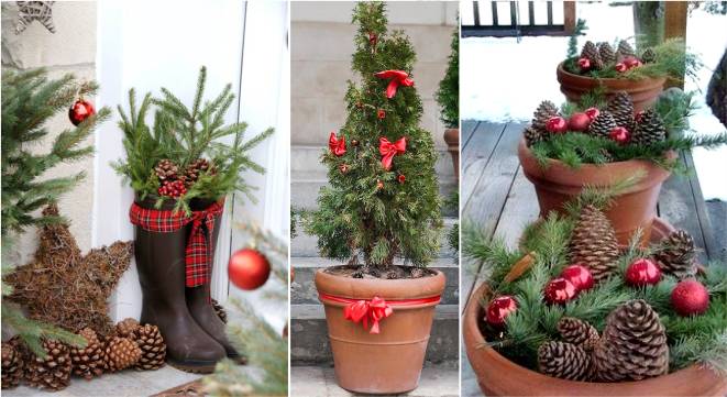 decoração de natal área externa barata e simples