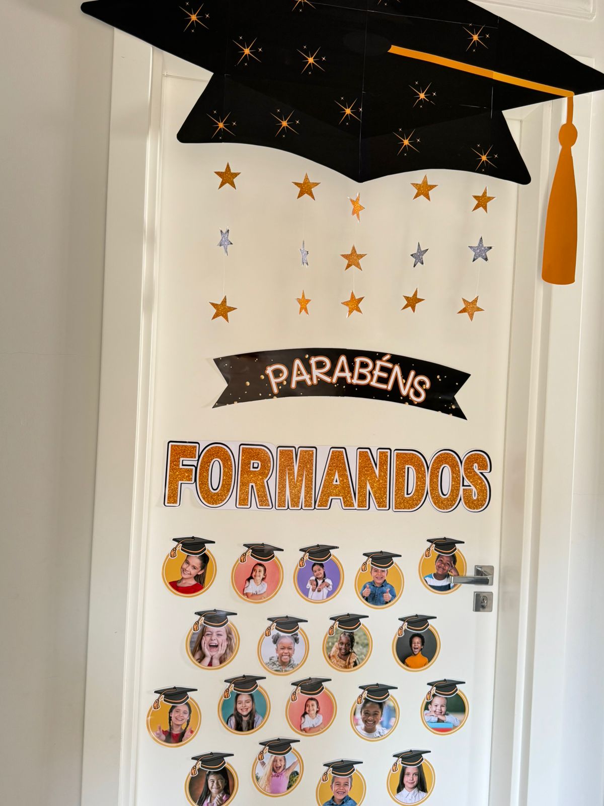 ideias criativas painel formatura infantil arco iris