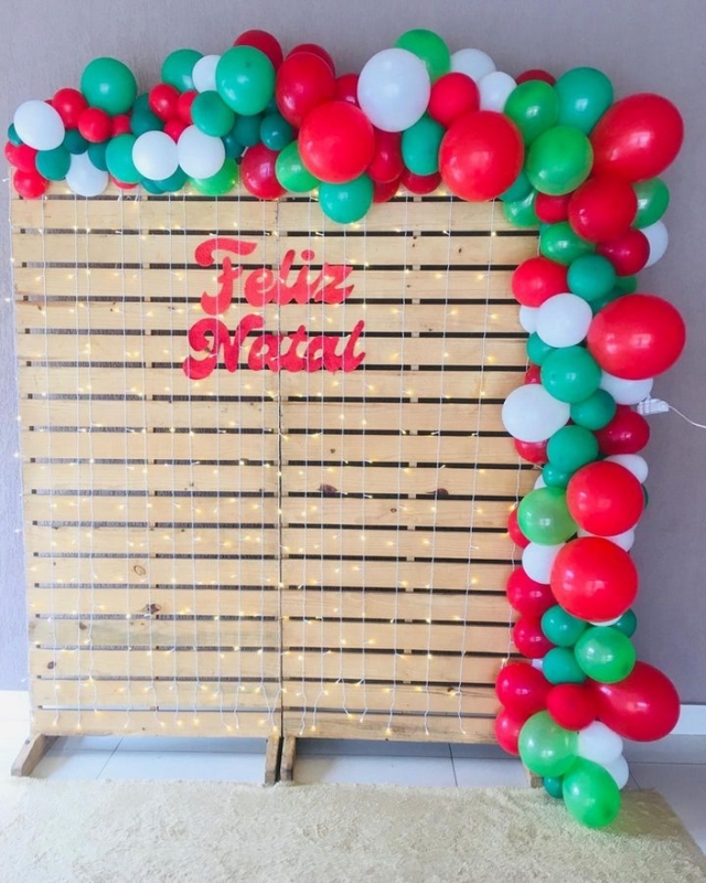 como fazer painel de natal barato