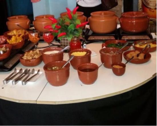 decoração feijoada colorida
