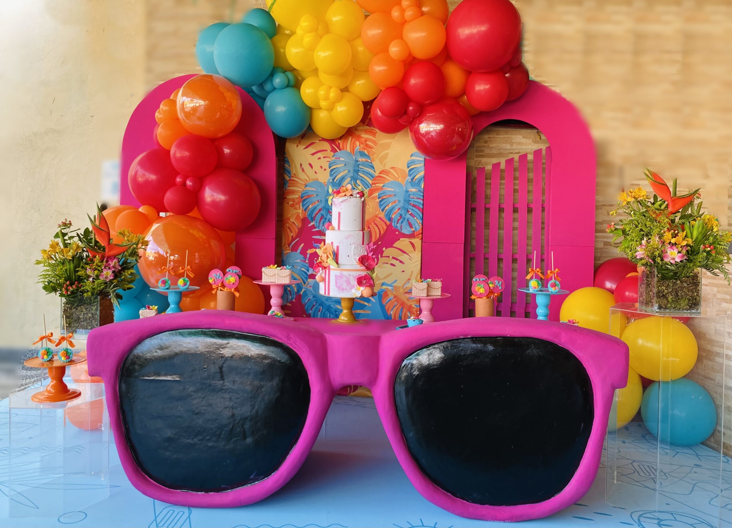 decoração aniversario baloes ou painel tematico