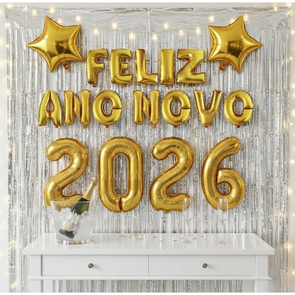 decoração ano novo 2026 mesa posta