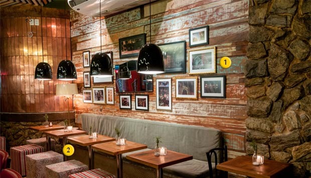 decoração bar industrial vs rústico
