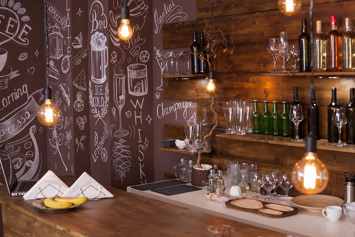 decoração bar pequeno moderno