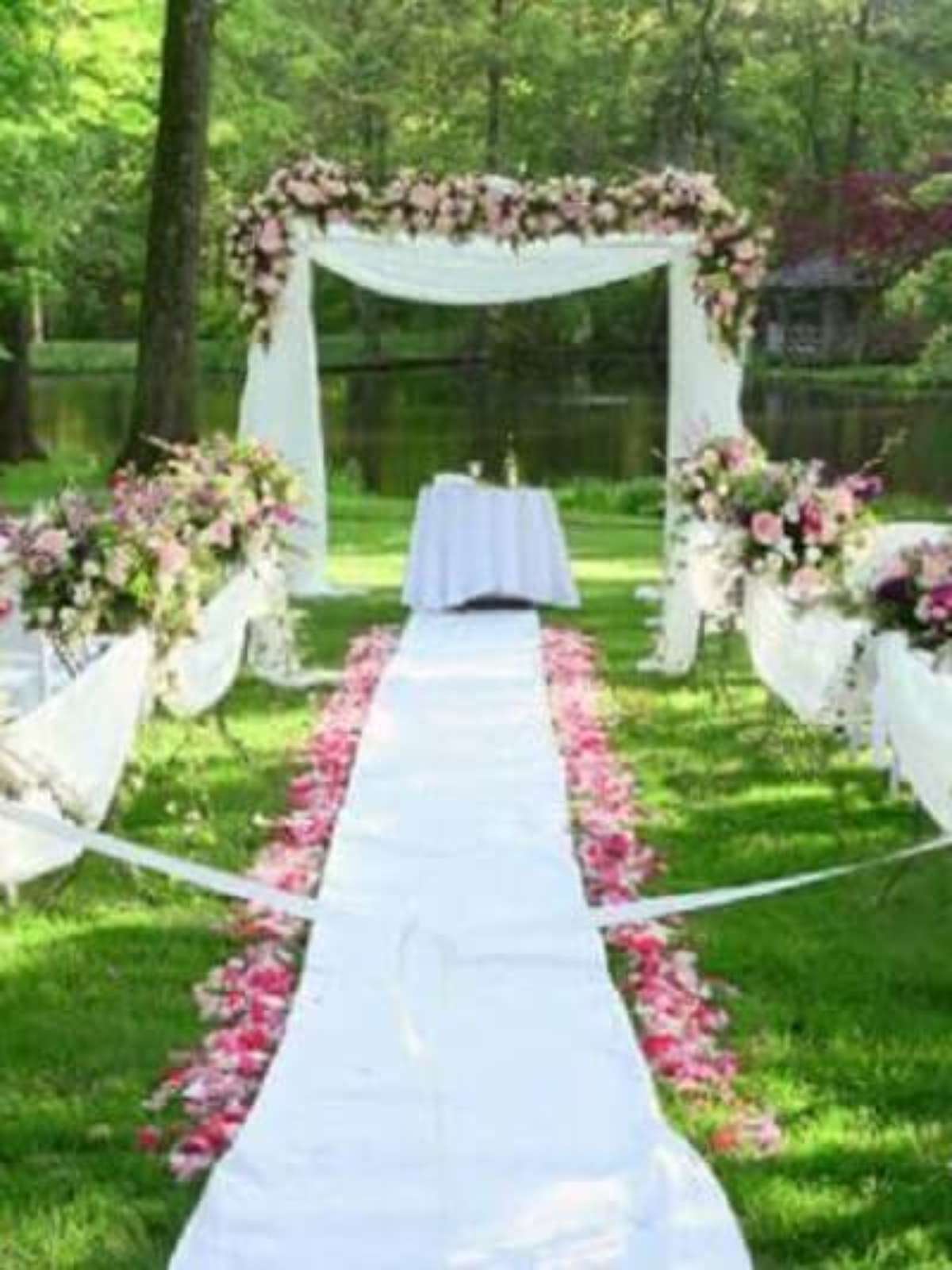decoração de festa de casamento simples