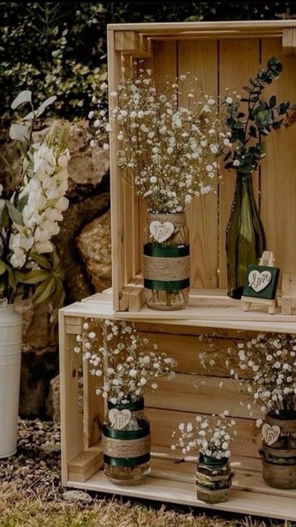 decoração chá de mulheres rústico