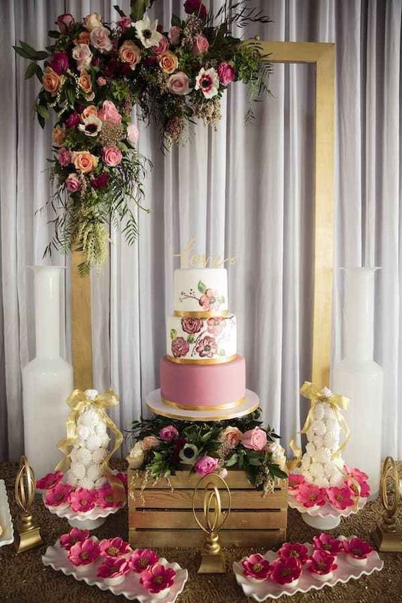 decoração chá de mulheres elegante