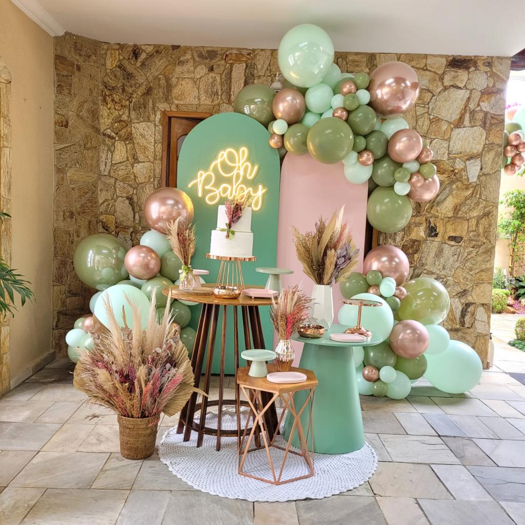 decoração chá revelação simples e barato