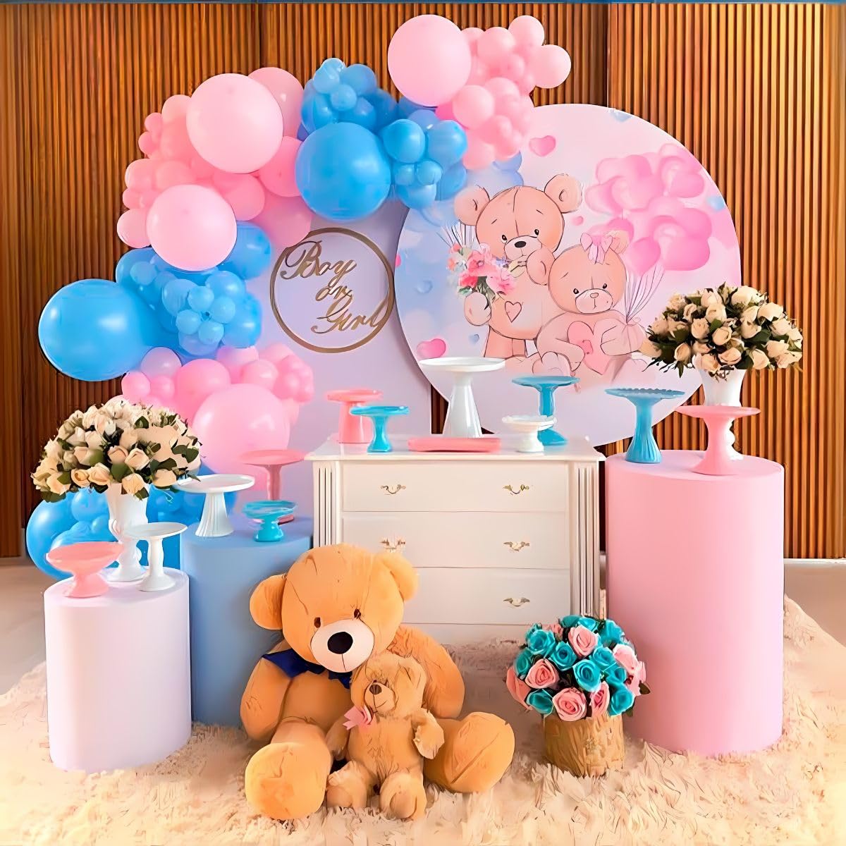 decoração chá revelação com balões