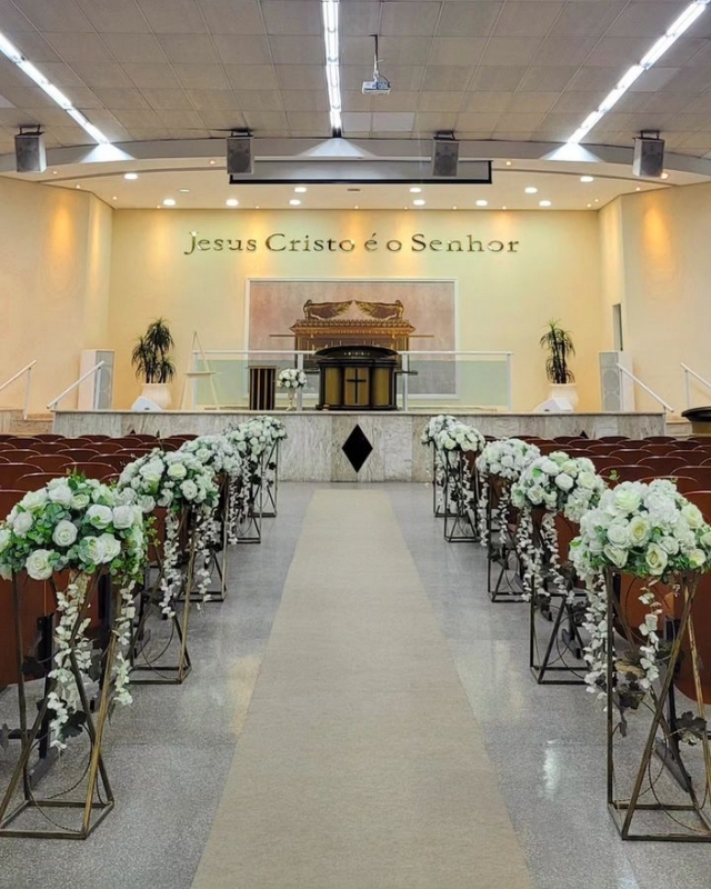 decoração igreja casamento simples