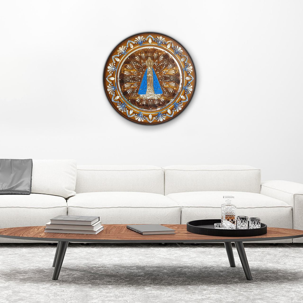 decoração mesa nossa senhora aparecida