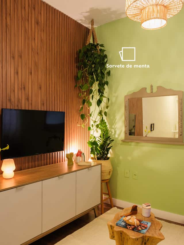 decoração de parede sala minimalista