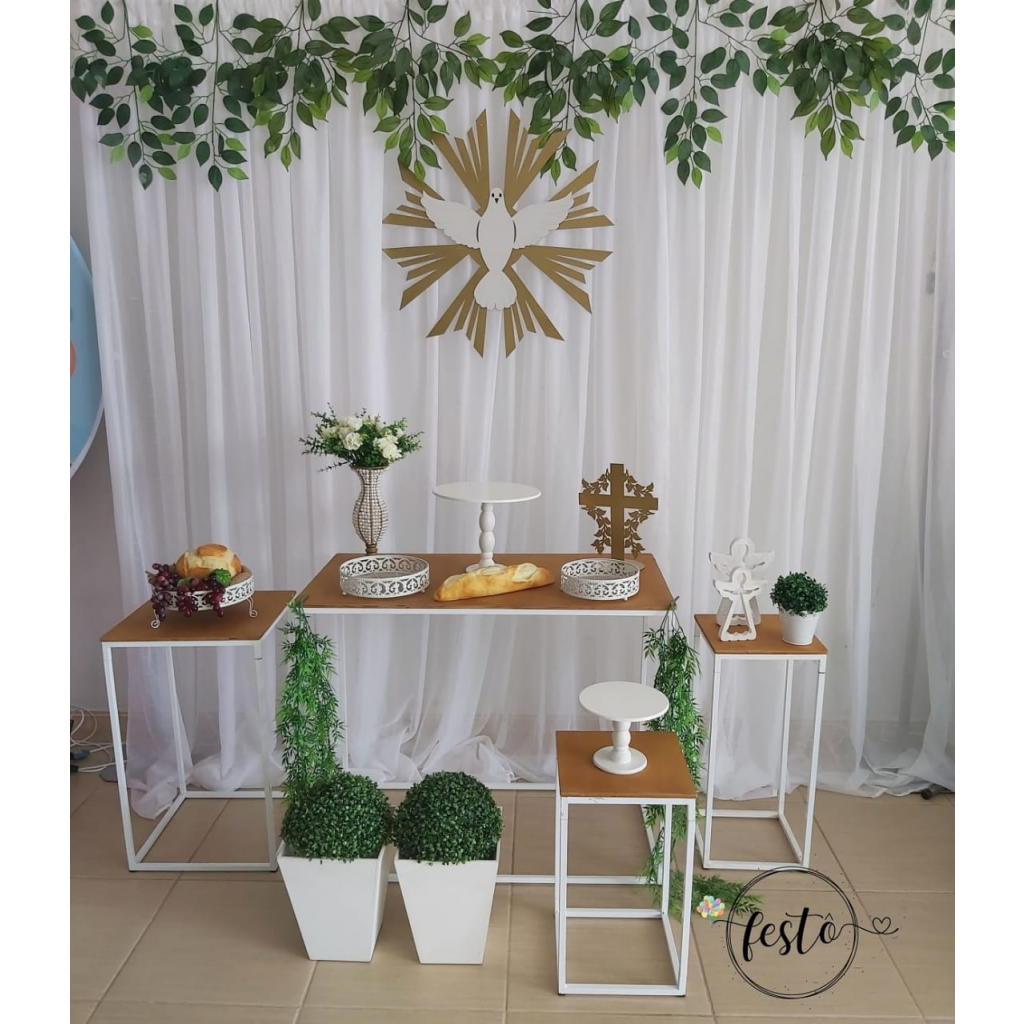 decoração mesa primeira comunhão