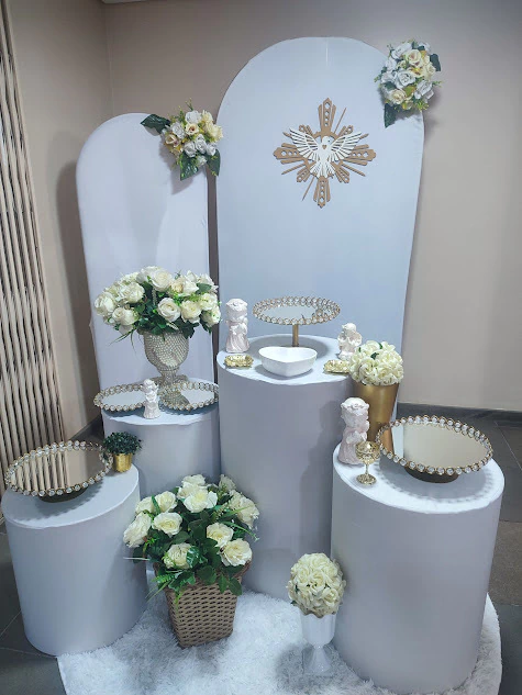 decoração mesa primeira comunhão