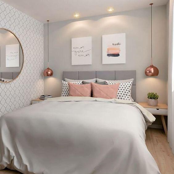 quarto casal com home office