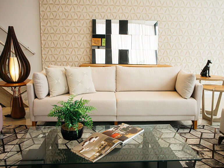 decoração para sofá