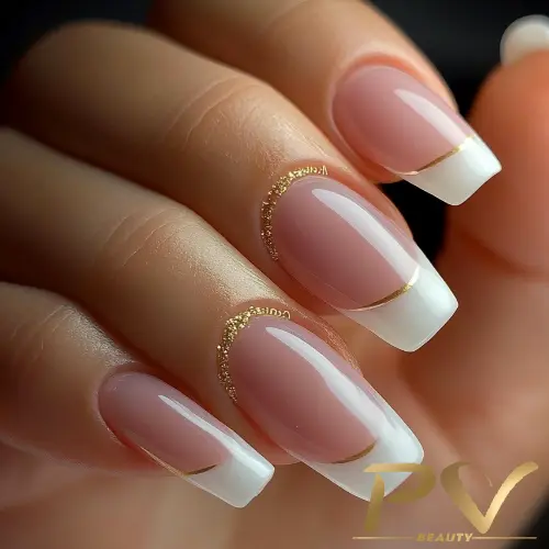 unha de gel decorada minimalista