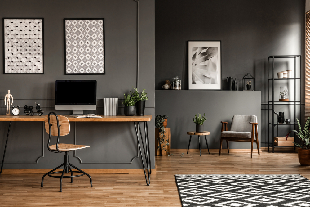 como decorar parede escritório home office