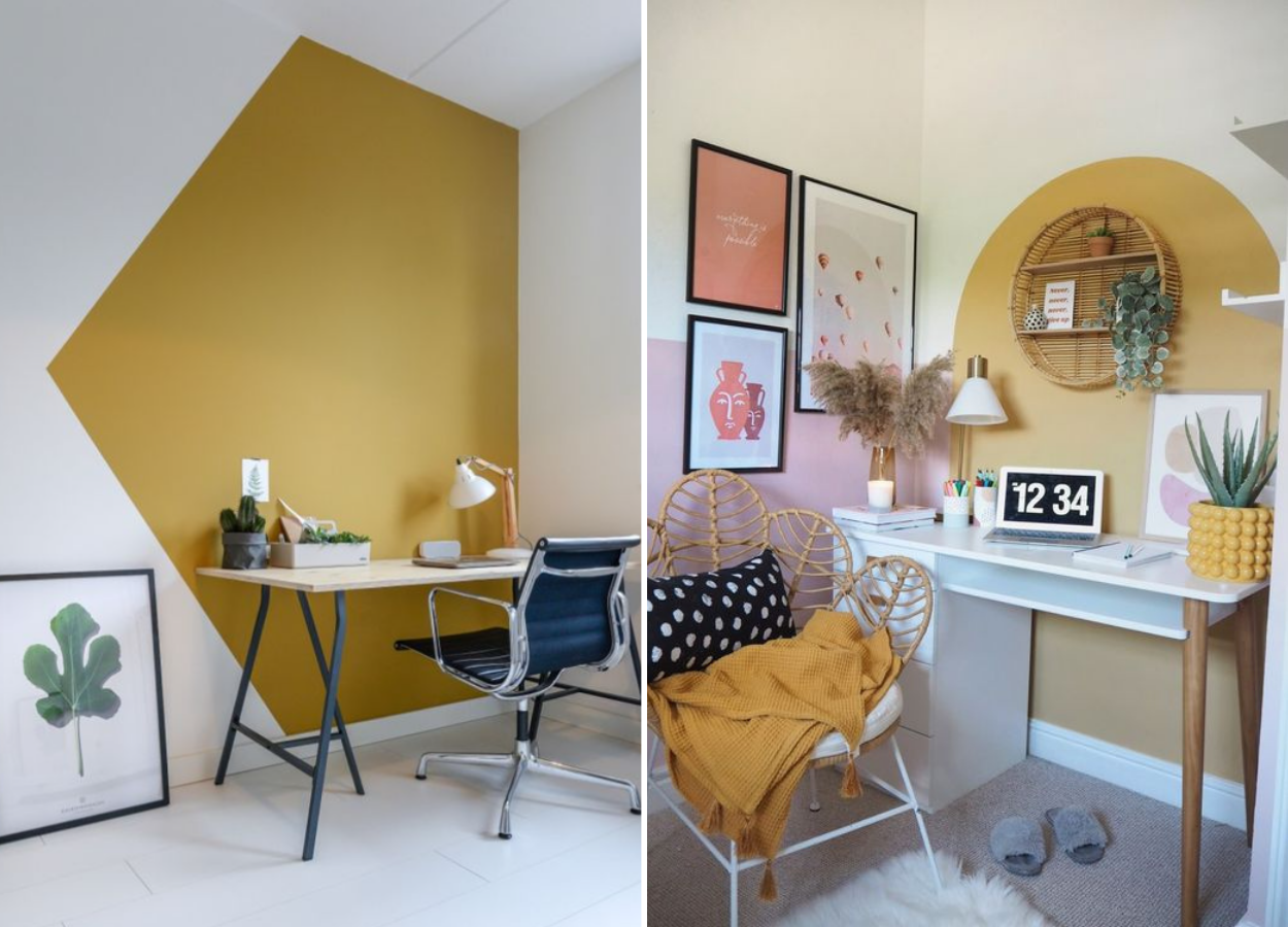 escritório moderno decoração parede