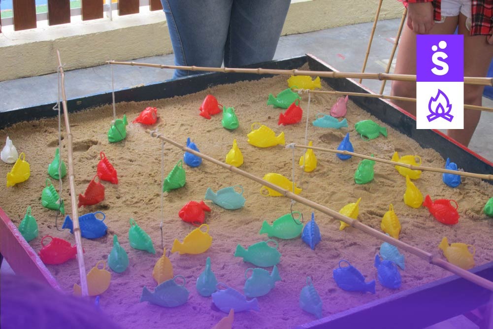 Materiais para pescaria junina DIY