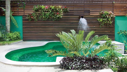 paisagismo moderno piscina