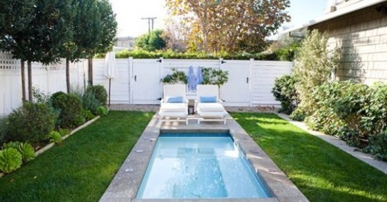 decoração área externa piscina
