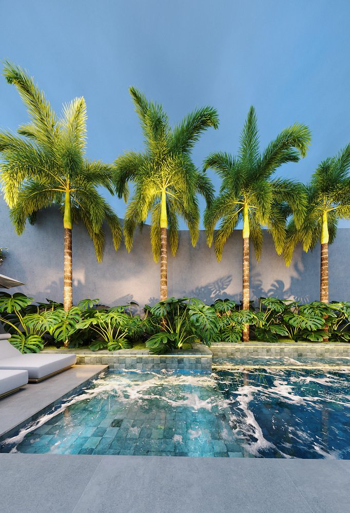 paisagismo para piscina e jardim