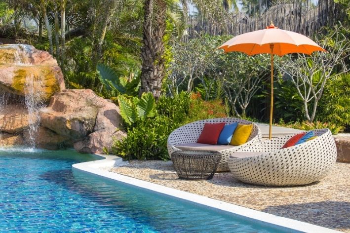 tendências decoração piscina jardim 2026