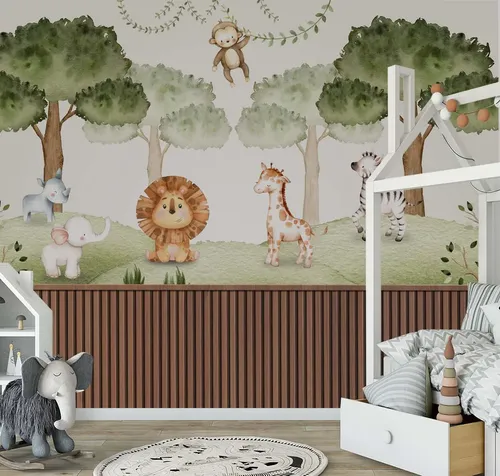 quartos de bebê com tema de aventura suave