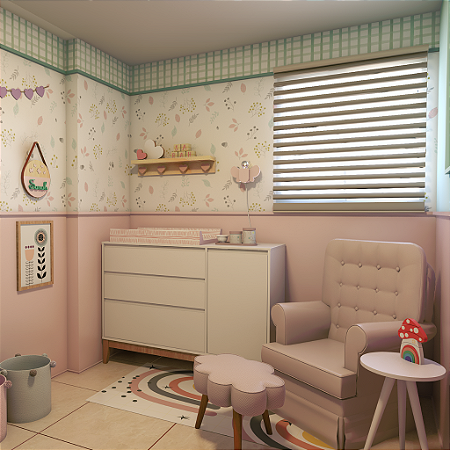quarto de bebê menina minimalista