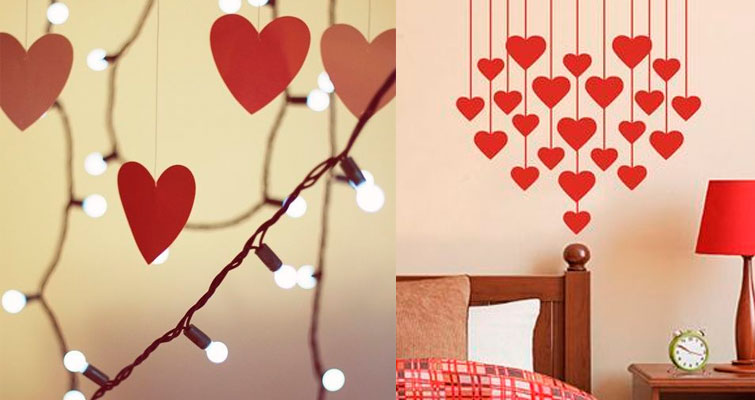 decoração quarto dia dos namorados com velas