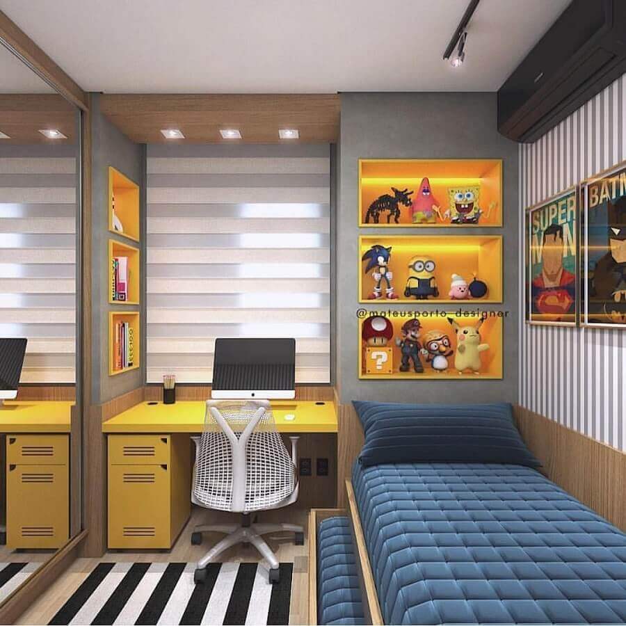 decoração quarto infantil masculino pequeno