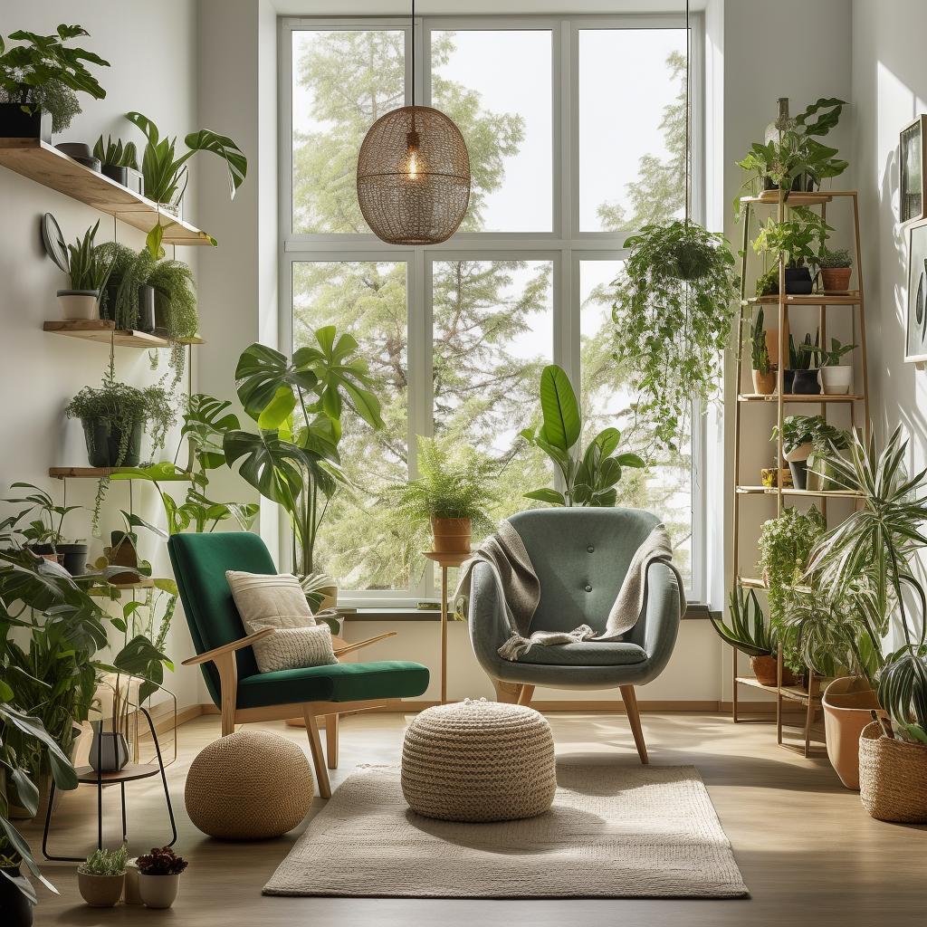 como usar zamioculca no rack de sala pequena