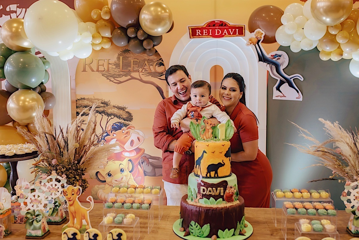 balões personalizados rei leão 1 ano