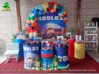 decoração Roblox vs tema Minecraft