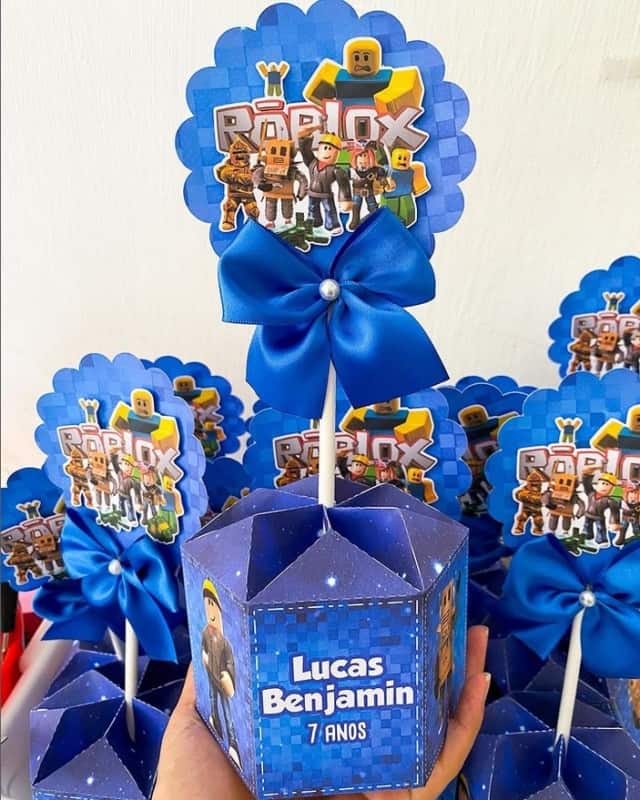 festa de 5 anos tema roblox