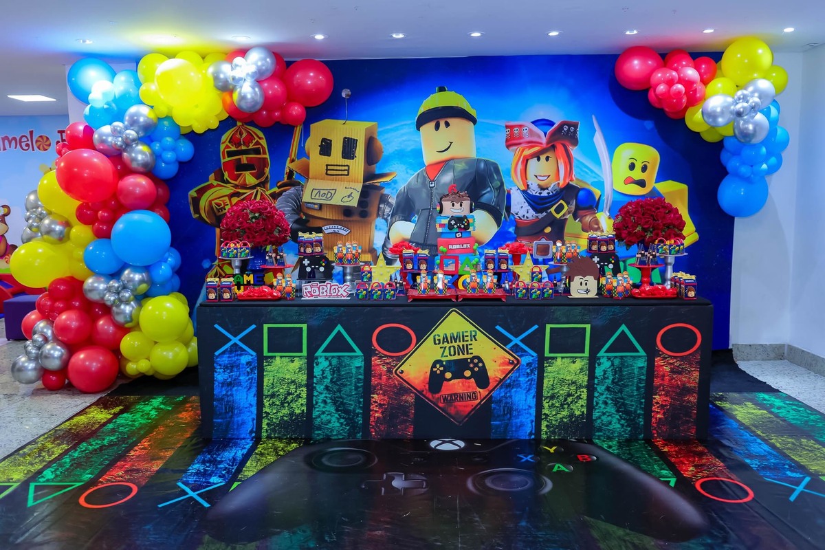 painel de aniversário roblox