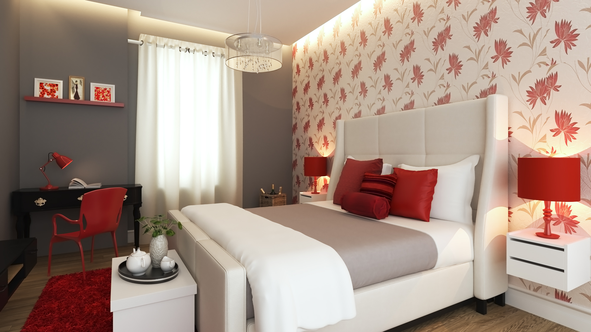 como fazer decoração romântica quarto