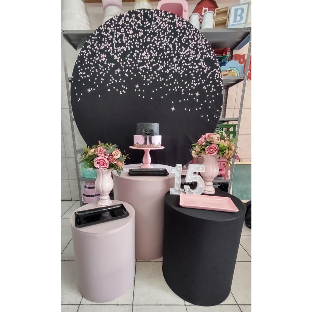 rosa e preto decoração de sala