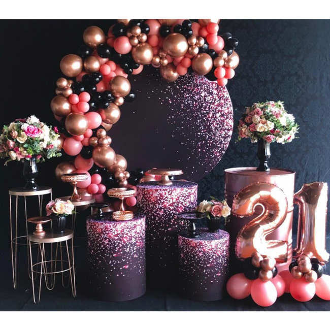 ideias de decoração rosa e preto