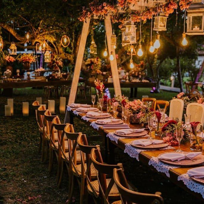 ideias de decoração rústica para casamento simples
