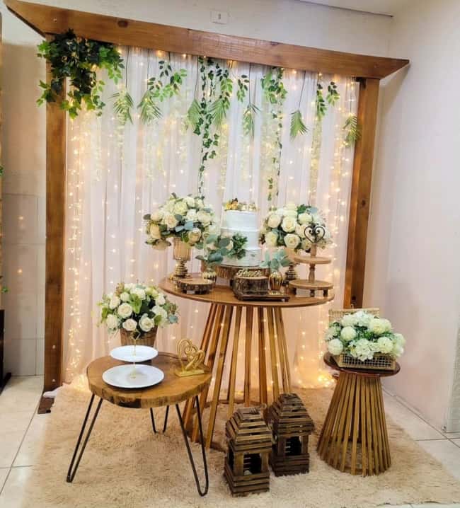ideias de decoração rústica para casamento simples
