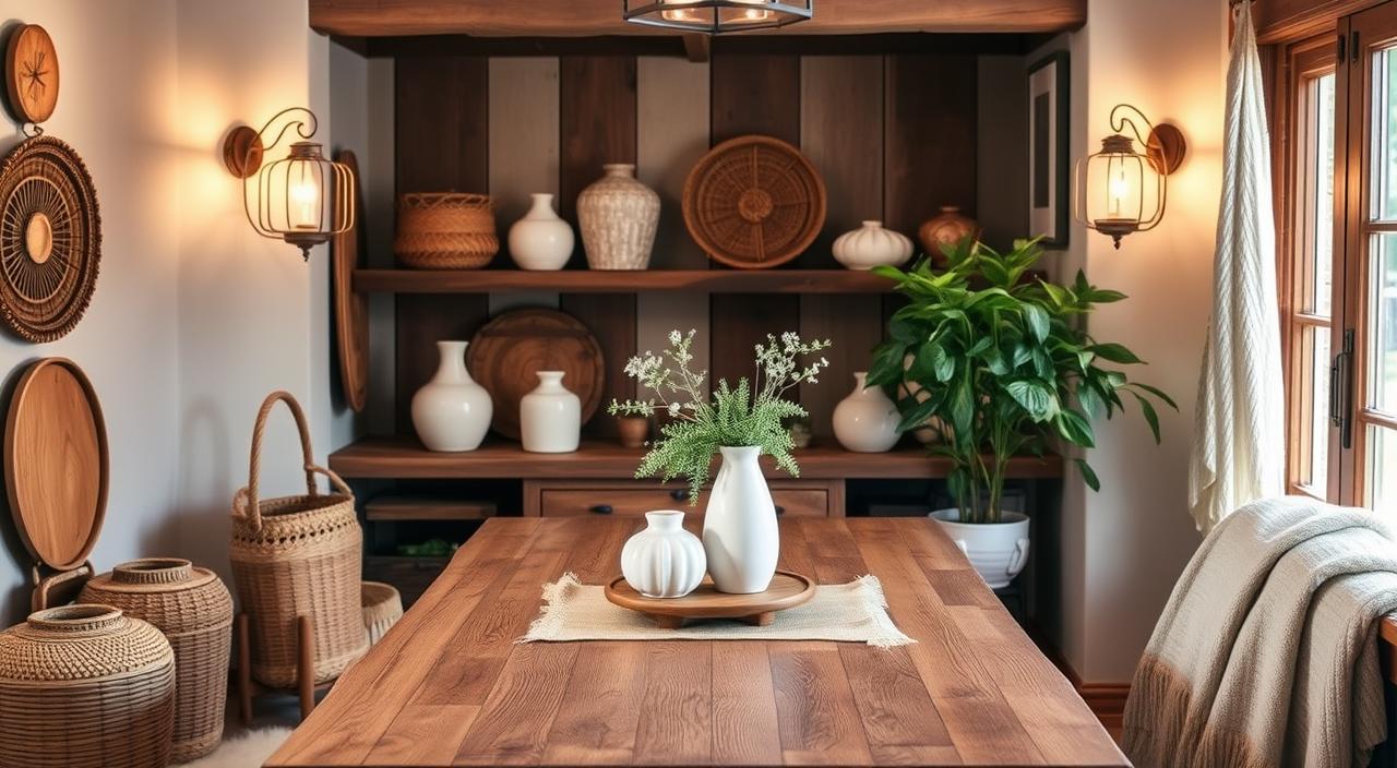 decoração rústica simples e barata
